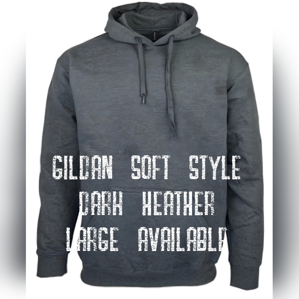 Gildan soft style dark grey hoodie custom made